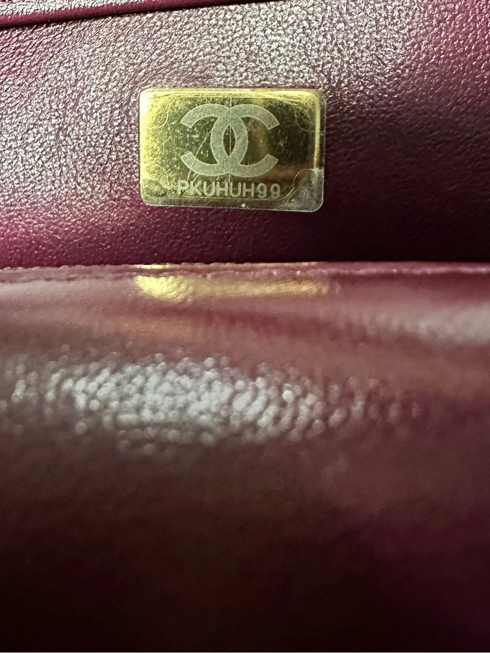 CHANEL Quilted Lambskin Mini Flap Bag in Burgundy with Gold Hardware &Top Handle